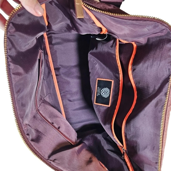 Vince Camuto Ameliah Weekend Duffle Bag in burgundy - Picture 2 of 12